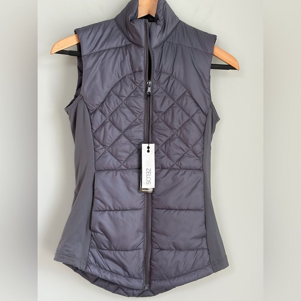 ZELOS Women's Lightweight Packable Vest in Steel‎ Gray, Size XS, NWT